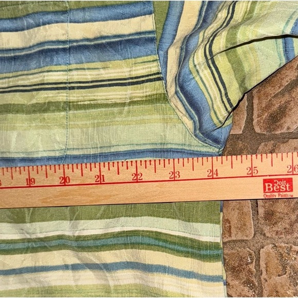 Tommy Bahama Men's XL Multicolor Striped Silk Hawaiian Shirt resort tropical EUC - Picture 8 of 14
